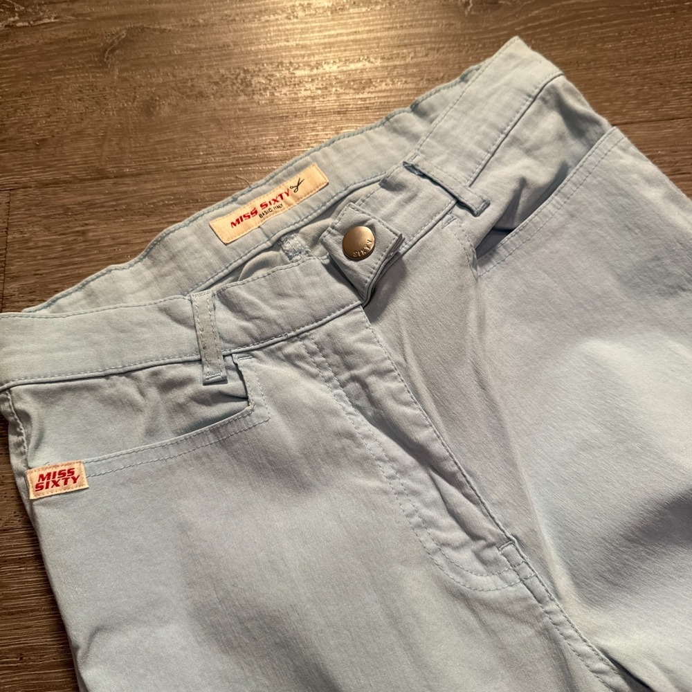 Miss Sixty Pants Womens 30 Blue Italy Flare Trousers Viscose Blend Fits 25x33 - Picture 2 of 14